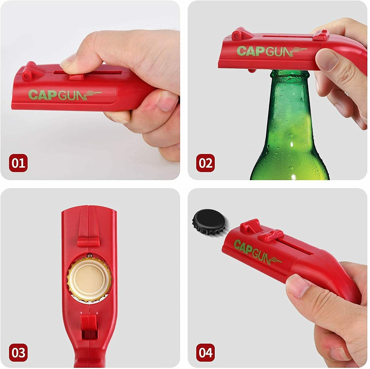 2 Pack Cap Gun Bottle Opener